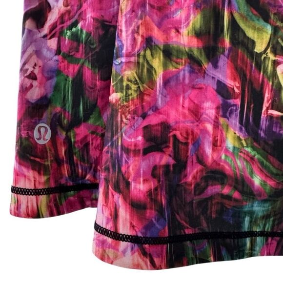 Lululemon Pace Rival Mid Rise Skirt Hyper Flow Pink Multi / Black - Picture 9 of 16